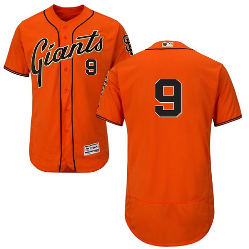 Giants #9 Brandon Belt Orange Flexbase Authentic Collection Stitched MLB Jersey